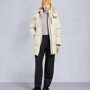 NYLUXE CHELIA SHEARLING 3Q JACKET-ALABASTER