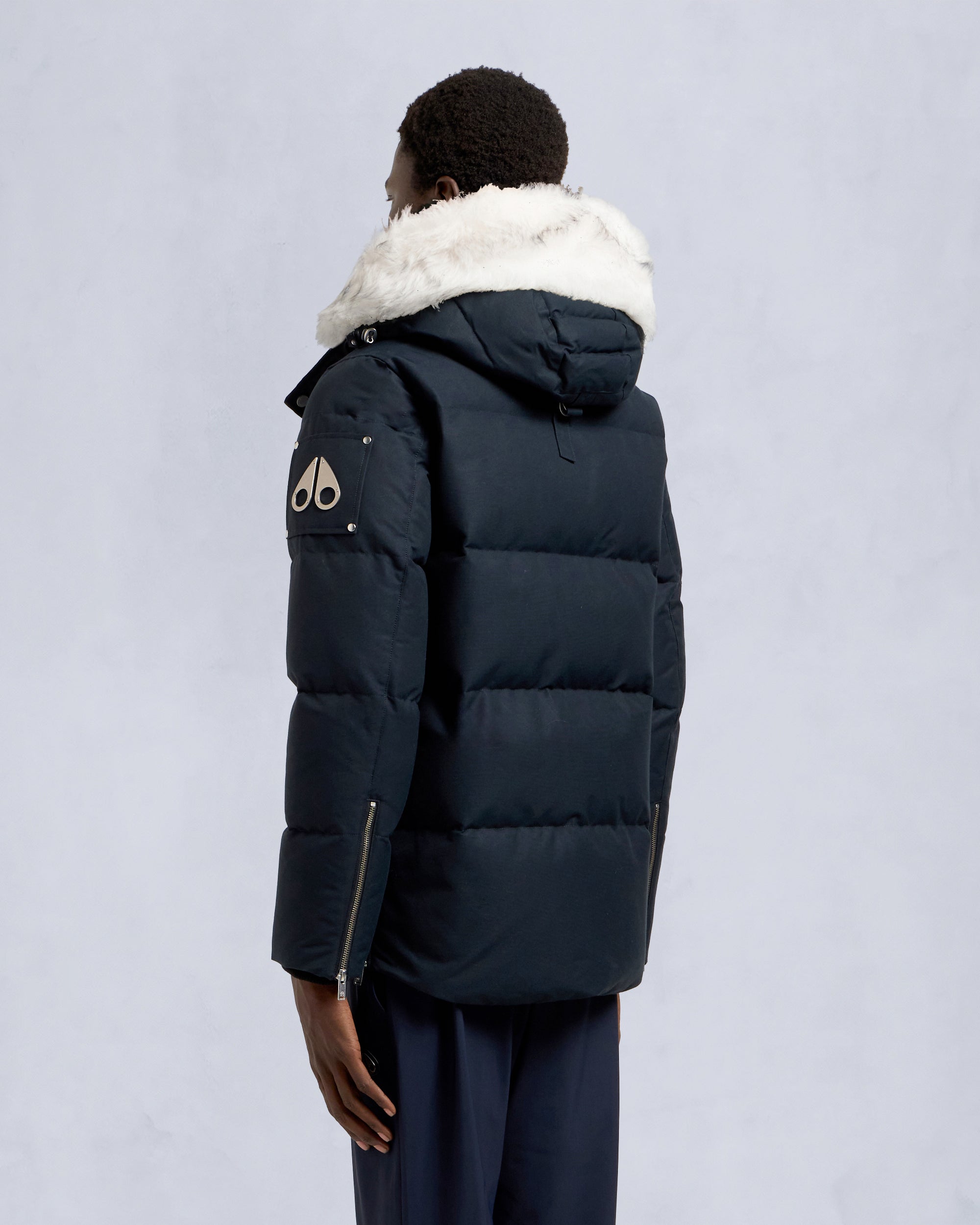 ORIGINAL SHEARLING TRIM 3Q JACKET-NAVY/NATURAL - Image 7
