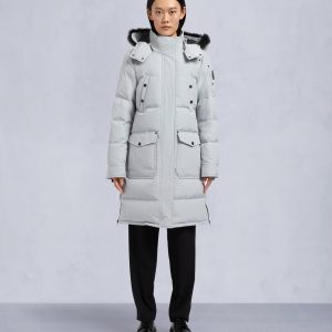 ONYX SHEARLING CAUSAPSCAL PARKA-GREY BIRCH/ICE