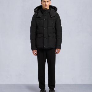 ONYX ROUND ISLAND SHEARLING DOWN JACKET