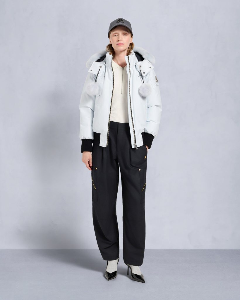 ORIGINAL DEBBIE SHEARLING TRIM BOMBER JACKET