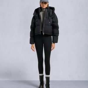 AKAI CROPPED PUFFER-BLACK