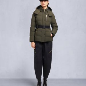 GOLD SERIES NYLUXE CAMBRIA SHEARLING TRIM JACKET