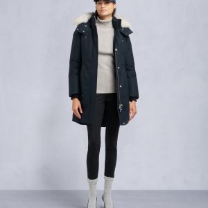 ORIGINAL STIRLING SHEARLING TRIM PARKA-NAVY/NATURAL