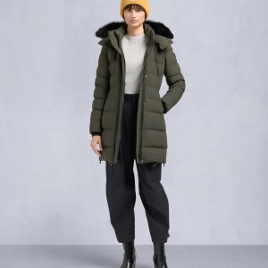 NYLUXE WATERSHED SHEARLING TRIM PARKA