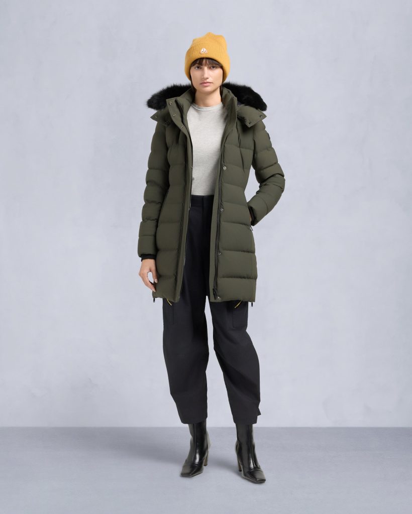 NYLUXE WATERSHED SHEARLING TRIM PARKA