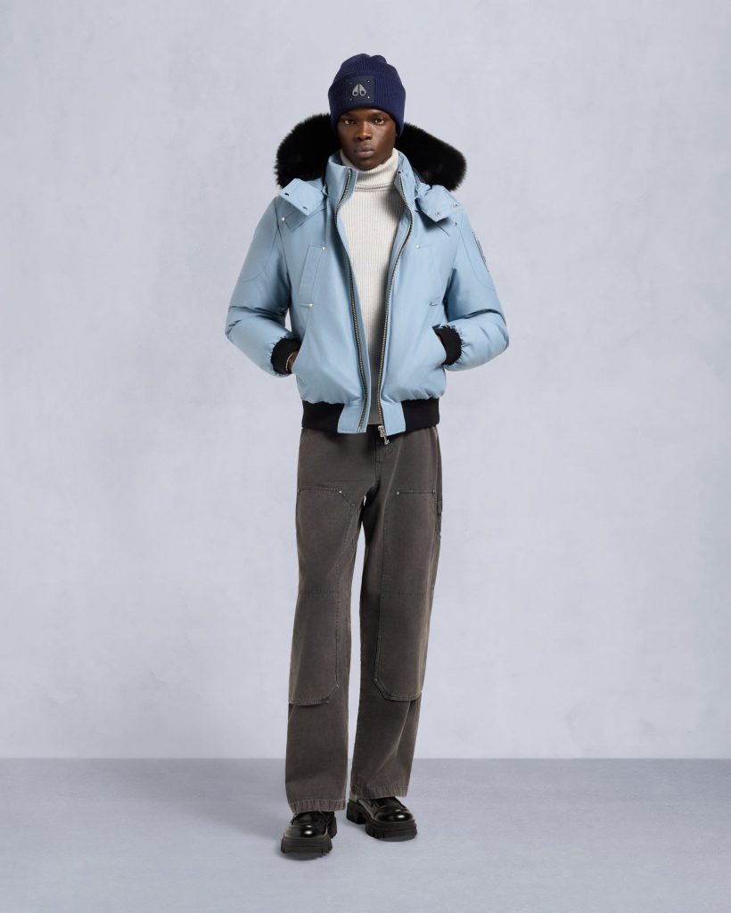 ORIGINAL BALLISTIC SHEARLING TRIM BOMBER JACKET