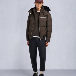 CLOUD SHEARLING TRIM BOMBER JACKET