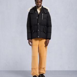 ORIGINAL SHEARLING TRIM 3Q JACKET-BLACK/NATURAL