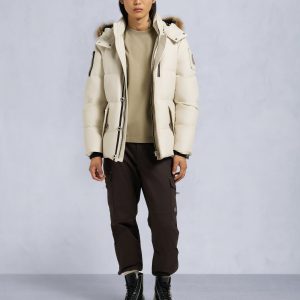 ORIGINAL SHEARLING TRIM 3Q JACKET-ALABASTER/BRONZE