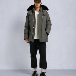 ORIGINAL SHEARLING TRIM 3Q JACKET-CEMENT/BLACK