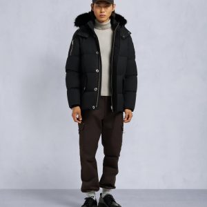 ORIGINAL SHEARLING TRIM 3Q JACKET-BLACK/BLACK