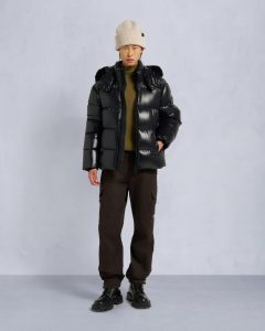 KINGS PUFFER SHEARLING TRIM JACKET