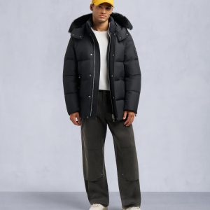 CLOUD SHEARLING TRIM 3Q JACKET-BLACK/BLACK
